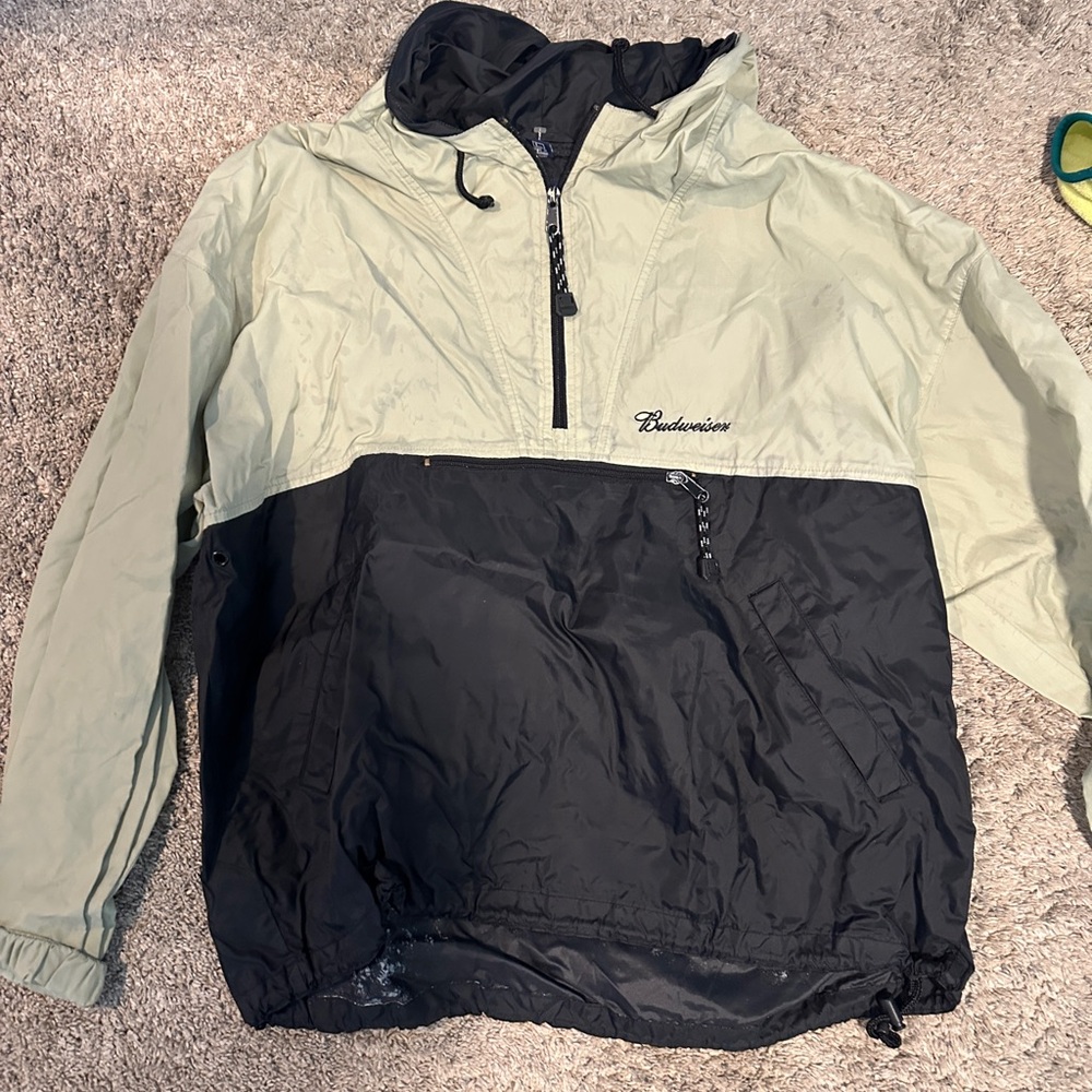 Budweiser Black and Cream Green Jacket